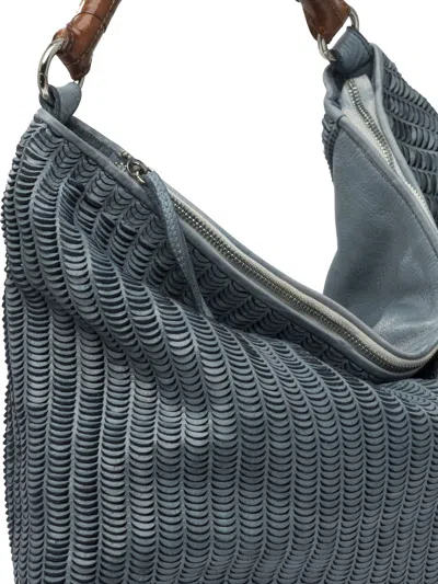 Giancarlo Nevola Textured Blue Shoulder Bag