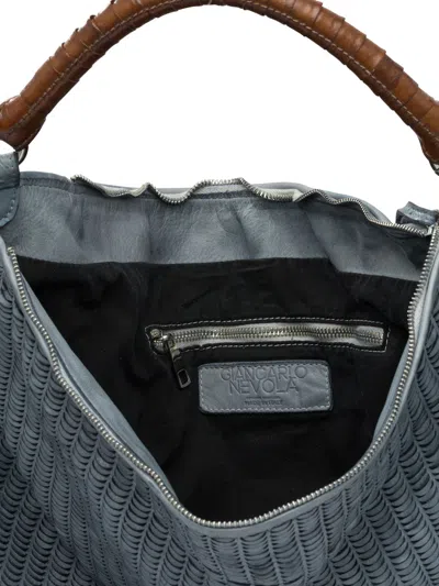 Giancarlo Nevola Textured Blue Shoulder Bag