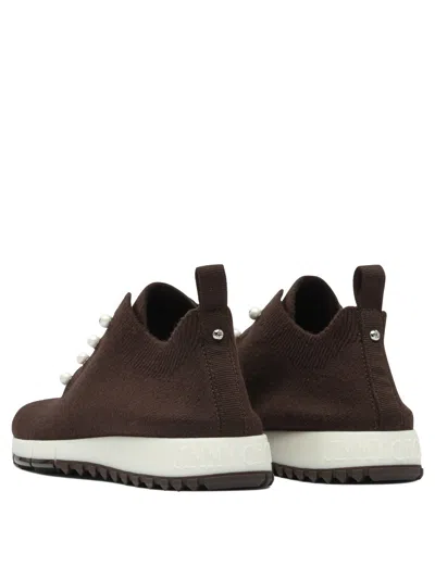 Jimmy Choo Women Veles Pearl Embellished Sneakers In Brown