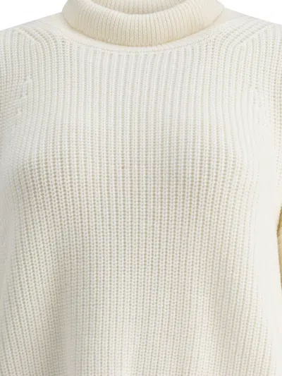 Rakkì Merino Wool Turtleneck Knitwear In Neutral