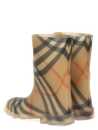 Burberry Beige Vintage Check Rain Boots In Multi