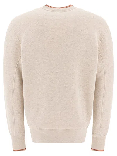 Autry Melange Light Grey Cotton Main Wom Sweatshirt In Neutral