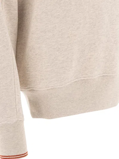 Autry Melange Light Grey Cotton Main Wom Sweatshirt In Neutral
