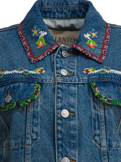 Valentino Jackets Light Blue In Black