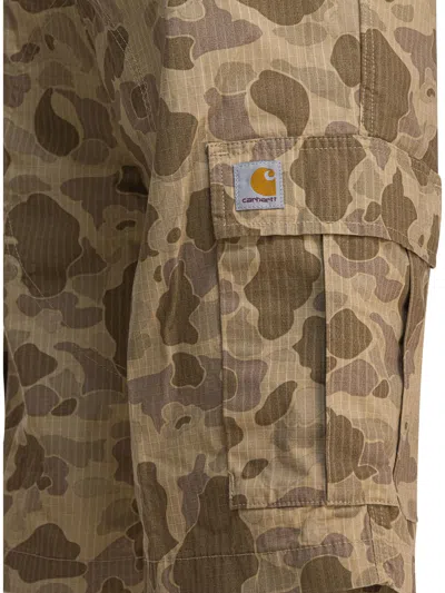 Carhartt Cargo Shorts Featuring Multiple Pockets In Brown