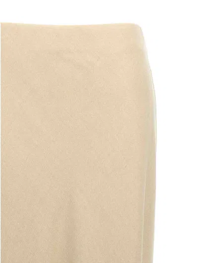 Brunello Cucinelli High Waist Long Length Side Slit Skirt
