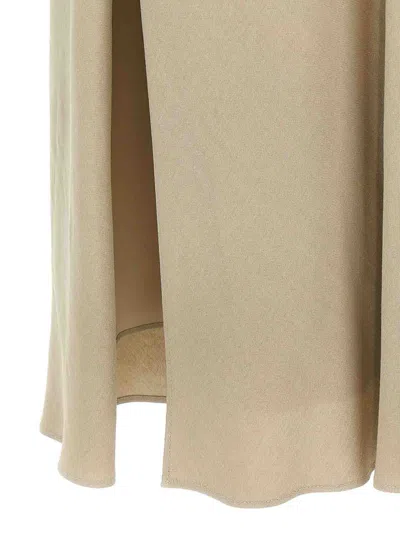 Brunello Cucinelli High Waist Long Length Side Slit Skirt