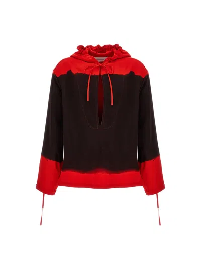Ferragamo Hooded Blouse Fell Off Shirt And Blouse Multicolor