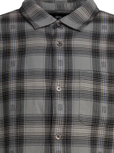 Stussy Ex Files Plaid Shirt In Gray