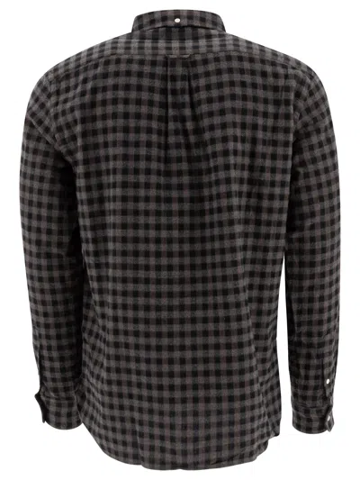 Beams Gray B.d. Gingham Check Shaggy Shirt