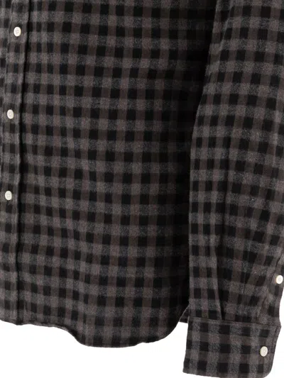 Beams Gray B.d. Gingham Check Shaggy Shirt