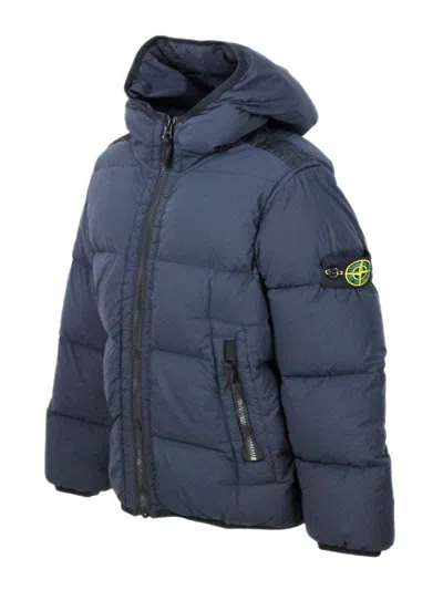 Stone Island Jacket In Blue