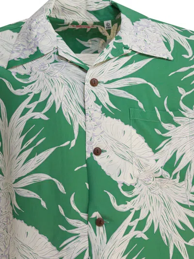 Sun Surf Island Pineapple Shirts Green In Multi