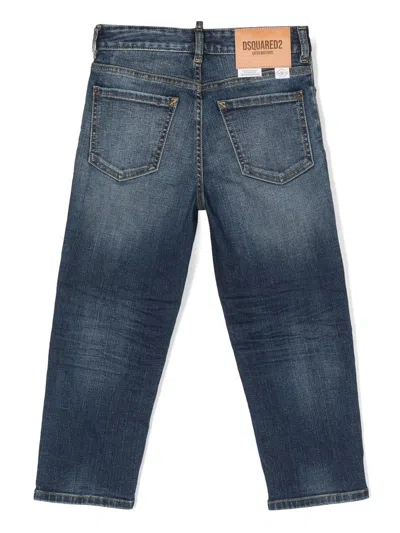 Dsquared2 Boston Logo-patch Jeans In Blue