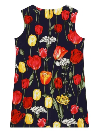 Dolce & Gabbana Jr Vestido Midi - Azul In Black