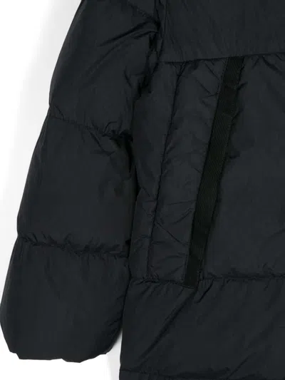 Stone Island Compass-badge Padded Coat In Black