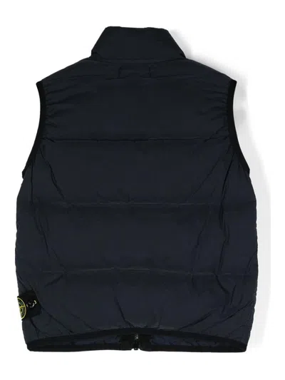 Stone Island Compass-badge Quilted Gilet In Black