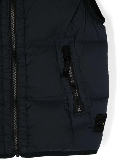 Stone Island Compass-badge Quilted Gilet In Black