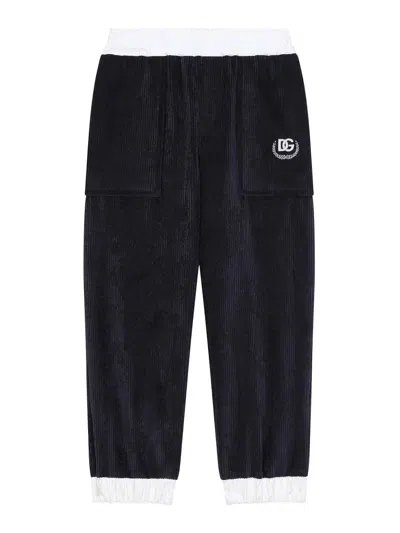 Dolce & Gabbana Jr Pantalón Casual - Azul In Black