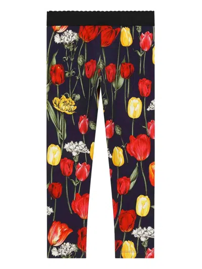Dolce & Gabbana Jr Leggins - Azul In Green