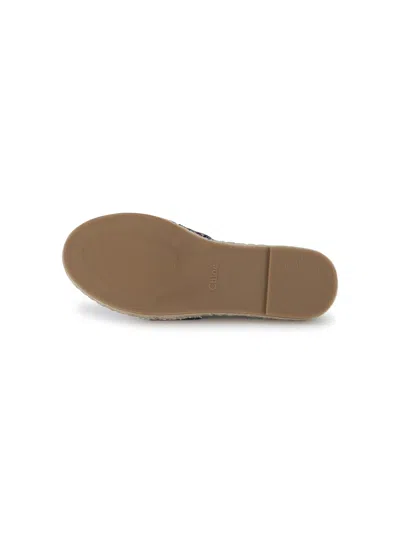 Chloé Logo-print Espadrilles In Blue