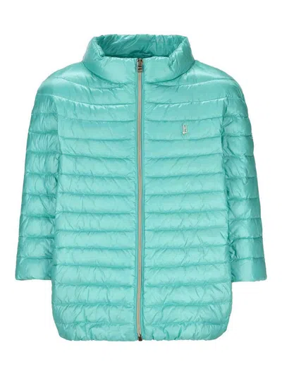 Herno Logo-appliqué Padded Jacket In Green