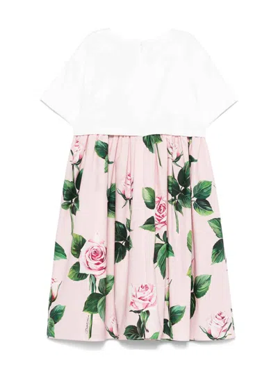 Dolce & Gabbana Jr Vestido Midi - Rosado In Multi