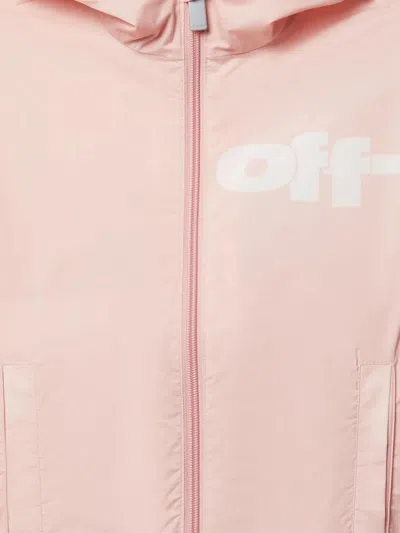 Off-white Type Graphic Windbreaker In Pink