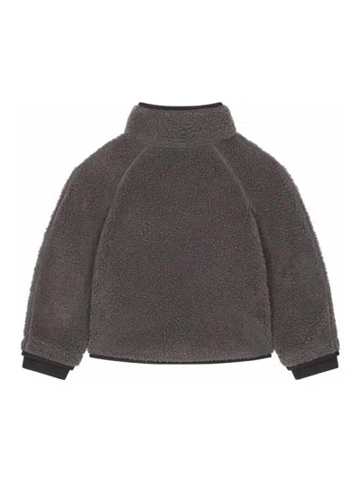 Dolce & Gabbana Faux Fur Jacket With Branded Tag In Black