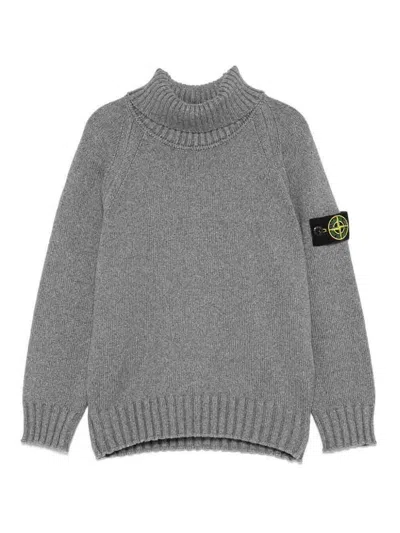 Stone Island Turtleneck Sweater In Gray