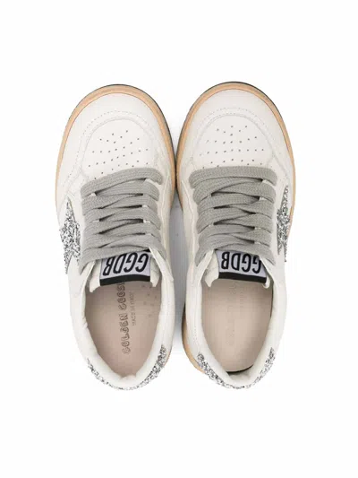 Golden Goose Ball Star Leather Sneakers In White