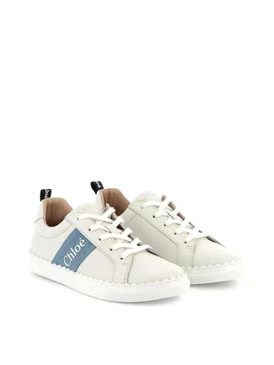 Chloé Logo-print Sneakers In White