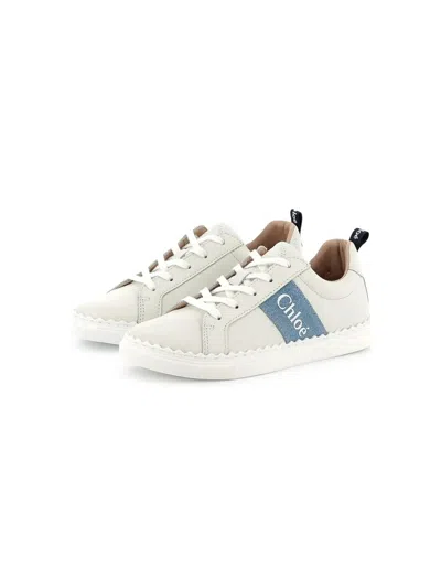 Chloé Logo-print Sneakers In White