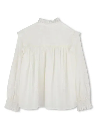 Chloé Ruffle-collar Blouse In White