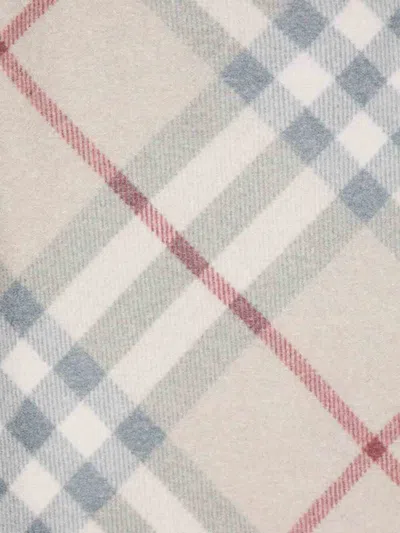 Burberry Check-pattern Wool Skirt In Nude