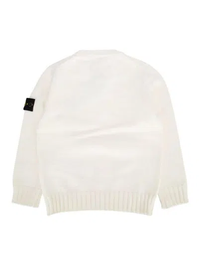 Stone Island Sweater  Junior Kids Color Cream In White
