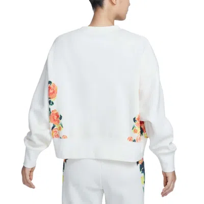 Nike (wmns)  Sportswear Phoenix Fleece Artist Collection Over Oversized Crew Neck Sweatshirt Asia Siz In White