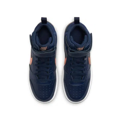 Nike (gs)  Court Borough Mid 2 'navy Metallic Red Bronze'