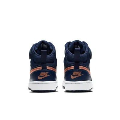 Nike (gs)  Court Borough Mid 2 'navy Metallic Red Bronze'