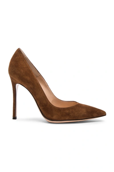 Gianvito Rossi 85 Suede Pumps In Brown | ModeSens