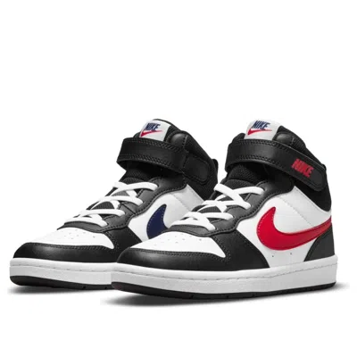 Nike (ps)  Court Borough 2 Mid-top Sneakers Black/white/red