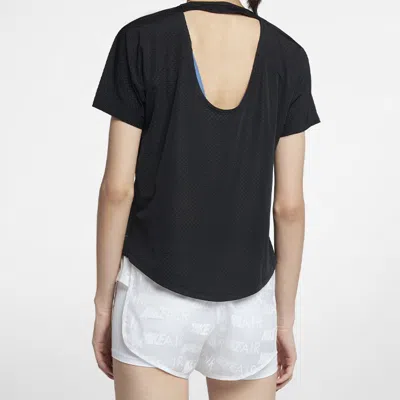 Nike (wmns)  Breathe Miler Running Short Sleeve Sports Bra Professional Black