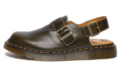 Dr. Martens' Dr.martens Jorge Made In England Classic Leather Slingback Mules 'dark Green'