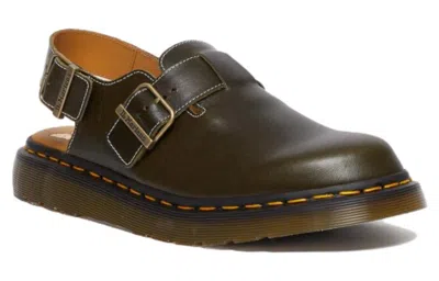 Dr. Martens' Dr.martens Jorge Made In England Classic Leather Slingback Mules 'dark Green'