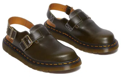 Dr. Martens' Dr.martens Jorge Made In England Classic Leather Slingback Mules 'dark Green'