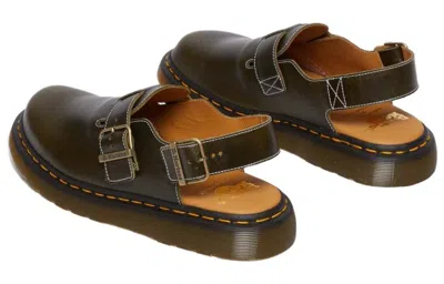 Dr. Martens' Dr.martens Jorge Made In England Classic Leather Slingback Mules 'dark Green'