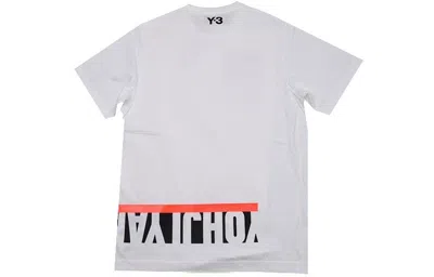 Adidas Originals Y-3 Unisex Multi Block Graphic Tee Printing Short Sleeve White In White