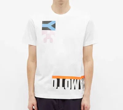 Adidas Originals Y-3 Unisex Multi Block Graphic Tee Printing Short Sleeve White In White