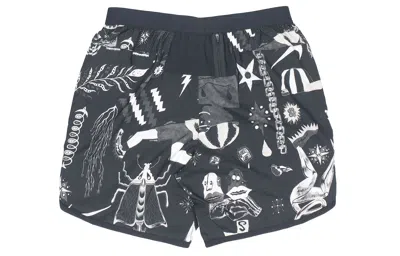 Nike Graffiti Printing Running Shorts Black