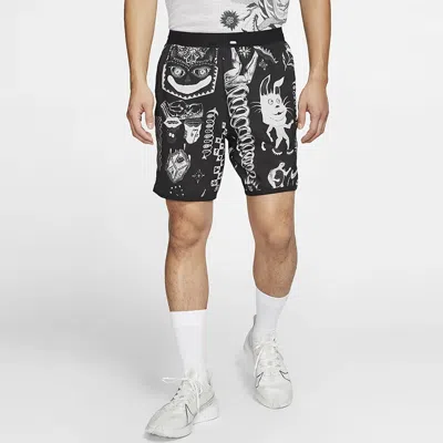 Nike Graffiti Printing Running Shorts Black